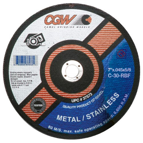 ‎6″ × 0.060″ × 1-1/4″ - A60-0-BFTK - Aluminum Oxide Reinforced Cut-Off Wheel - Eagle Tool & Supply