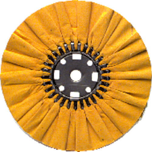 10″ × 3/4″ (3″ × 4″ Flange) - Cotton Untreated - General Purpose Use Ventilated Bias Buffing Wheel - Eagle Tool & Supply