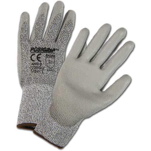 HPPE High Performance Yarn Shell, Gray Polyurethane Palm Cut Resistant Gloves 2XL - Eagle Tool & Supply