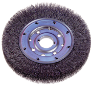 7" Diameter - 2" Arbor Hole - Crimped Steel Wire Straight Wheel - Eagle Tool & Supply