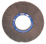 8" Diameter - 1-1/4" Arbor Hole - Rd Crimped Nylon Abrasive Straight Wheel - Eagle Tool & Supply