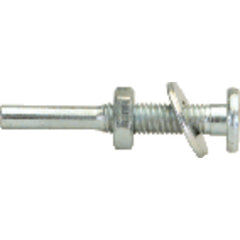 Fits 1/4″ Arbor Hole-3/16″ Shank - 1 3/4″ Overall Length - Flat Head Arbor for Abrasives - Eagle Tool & Supply