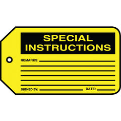 Production Control Tag, Special Instructions, 25/Pk, Cardstock - Eagle Tool & Supply