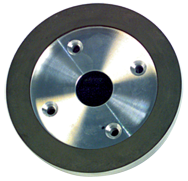 6 x 3/4 x 1-1/4'' - 1/8'' Abrasive Depth - 120 Grit - 3/4 Rim Plate Type 6A2C Mounted Diamond Wheel - Eagle Tool & Supply