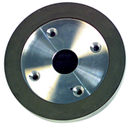 6 x 3/4 x 1-1/4'' - 1/16'' Abrasive Depth - 120 Grit - 1/2 Rim CBN Plate Mounted Wheel - Type 6A2C - Eagle Tool & Supply