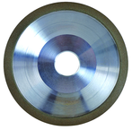 6 x 1 x 1-1/4'' - 1/8'' Abrasive Depth - 150 Grit - 3/8 Rim Type D12A2 Diamond Dish Wheel - Eagle Tool & Supply