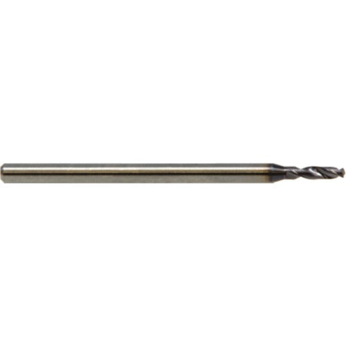 1.15 mm Dia. × 3.0 mm Shank × 5 mm Flute Length × 45 mm OAL, 2xD, 142°, ALtimaÂ, 2 Flute, Coolant Thru, Solid Carbide Drill