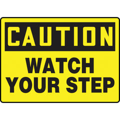Sign, Caution Watch Your Step, 7″ × 10″, Plastic - Eagle Tool & Supply