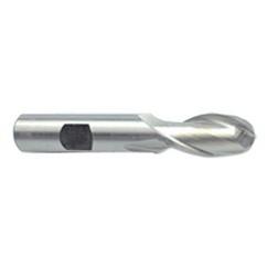 7/8'' Dia. - 4-1/4'' OAL - Uncoated HSS - Ball End SE EM - 2 FL - Eagle Tool & Supply