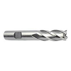 1-1/2 Dia. x 4-1/2 Overall Length 6-Flute Square End High Speed Steel SE End Mill-Round Shank-Non-Center Cutting-Uncoated - Eagle Tool & Supply