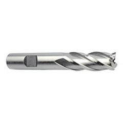 1-1/2 Dia. x 4-1/2 Overall Length 6-Flute Square End High Speed Steel SE End Mill-Round Shank-Non-Center Cutting-Uncoated - Eagle Tool & Supply