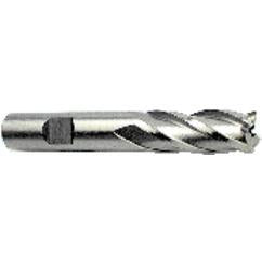 1-1/2 Dia. x 4-1/2 Overall Length 6-Flute Square End High Speed Steel SE End Mill-Round Shank-Non-Center Cutting-Uncoated - Eagle Tool & Supply