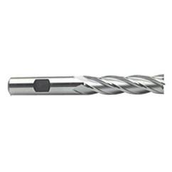 1-1/2 Dia. x 6-1/2 Overall Length 6-Flute Square End High Speed Steel SE End Mill-Round Shank-Non-Center Cut-Uncoated - Eagle Tool & Supply