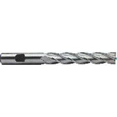 1 Dia. x 8-1/2 Overall Length 4-Flute Square End High Speed Steel SE End Mill-Round Shank-Non-Center Cutting-Uncoated - Eagle Tool & Supply