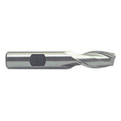 1 Dia. x 3-3/4 Overall Length 2-Flute Square End M-42 Cobalt SE End Mill-Round Shank-Center Cut-Uncoated - Eagle Tool & Supply