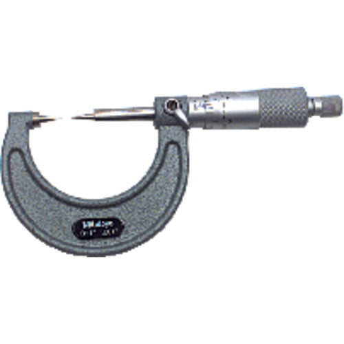 ‎0-25 mm Measuring Range-0.01 mm Graduation - Ratchet Thimble - High Speed Steel Face - Point Micrometer - Eagle Tool & Supply