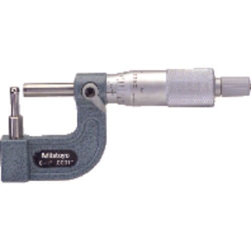 ‎0-25 mm Measuring Range-0.01 mm Graduation - Ratchet Thimble - Carbide Face - Tubing Micrometer - Eagle Tool & Supply