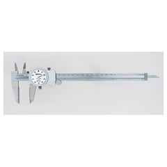 ‎0-6″ Range - Dial Caliper White Face - 0.001″ Graduation Carbide Jaw; OD - Eagle Tool & Supply