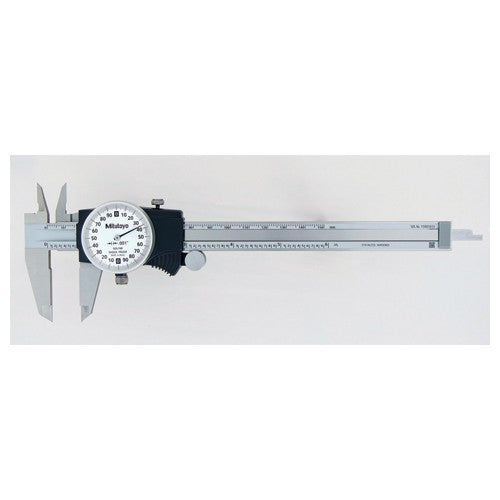 ‎0-8″ Range - Dial Caliper White Face - 0.001″ Graduation - Eagle Tool & Supply