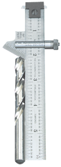 #22C - 6" Length; 59° Bevel Head (Graduation in 32nds) - Drill Point Gage - Eagle Tool & Supply