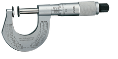 #256MRL-50 -  25 - 50mm Measuring Range - .01mm Graduation - Ratchet Thimble - High Speed Steel  Face - Disc Micrometer - Eagle Tool & Supply