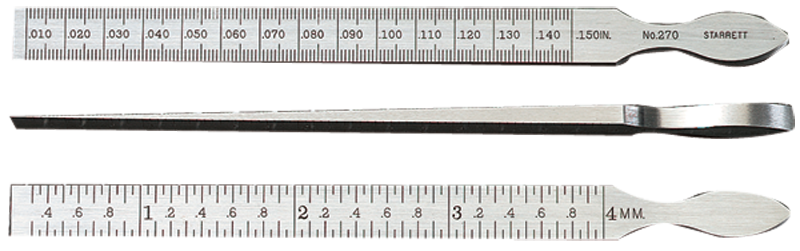 #270 - 1 Leaf - .010 to .150" (.3 to 4mm) Range - Taper Gage - Eagle Tool & Supply