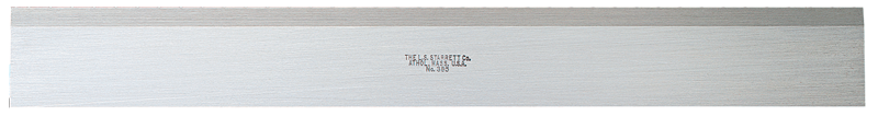 #385-18 - 18'' Long x 1-13/32'' Wide x 11/16'' Thick - Steel Straight Edge With Bevel; No Graduations - Eagle Tool & Supply