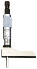 #443Z6RL - 0 - 6'' Measuring Range - Ratchet Thimble - Depth Micrometer with Half Base - Eagle Tool & Supply