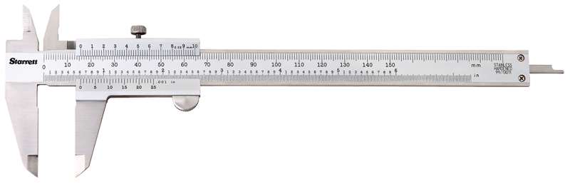 #125MEA-8/200 - 0 - 8 / 0 - 200mm Measuring Range (.002 /0.02mm Grad.) - Vernier Caliper - Eagle Tool & Supply