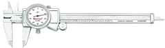 #3202-6 -  0 - 6" Stainless Steel Dial Caliper with .001" Graduation - Eagle Tool & Supply