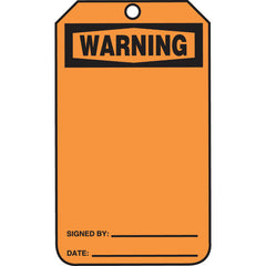 Safety Tag, Warning (Blank), 25/Pk, Cardstock - Eagle Tool & Supply