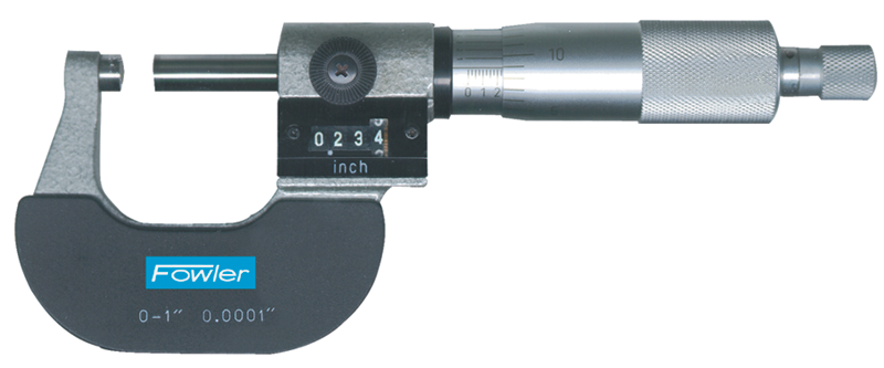 0 - 1'' Measuring Range - .0001" Graduation - Ratchet Thimble - Carbide Face - Digital Outside Micrometer - Eagle Tool & Supply