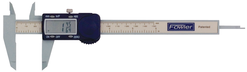 0 - 6" / 0 - 150mm Measuring Range (.0005" / .01mm; fractions in 1/64 increments Res.) - Poly-Cal Electronic Caliper - Eagle Tool & Supply