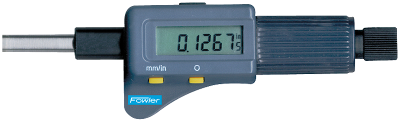 0 - 1"/0 - 25mm Measuring Range - .00005"/.001mm Res. - Friction Thimble - Electronic Micrometer Head - Eagle Tool & Supply