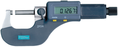 0 - 3" / 0 - 75mm Measuring Range - .00005/.001mm Resolution - Friction Thimble - Carbide Face - Electronic Coolant Outside Micrometer Set with SPC - Eagle Tool & Supply