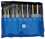 PEC Tools 5 Piece Drive Pin Punch Set -- #6301-058; 1/8 to 3/8'' Diameter - Eagle Tool & Supply