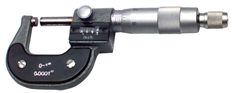 3 - 4'' Measuring Range - .0001 Graduation - Ratchet Thimble - Carbide Face - Digital Outsite Micrometer - Eagle Tool & Supply