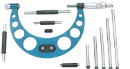 0 - 6'' Measuring Range - .001 Graduation - Ratchet Thimble - Carbide Face - Interchangeable Anvil Micrometer - Eagle Tool & Supply