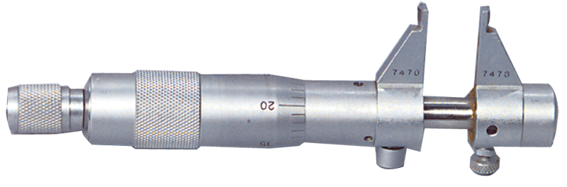 1 - 2'' Measuring Range - .001 Graduation - Ratchet Thimble - Hardened & Ground Face - Inside Micrometer - Eagle Tool & Supply