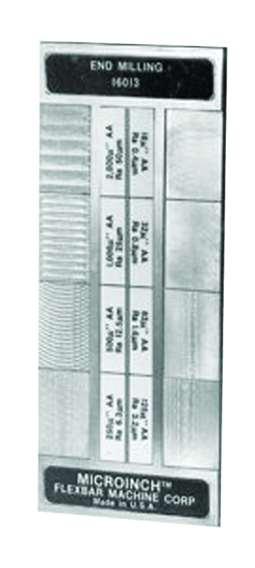 #16015 - 8 Specimans for Checking Horizontal Milling Roughness Results - Microinch Comparator Plate - Eagle Tool & Supply