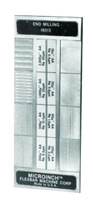 #16044CAL - 6 Specimans for Checking Belt Sanding Roughness Results - Microinch Comparator Plate with Certification - Eagle Tool & Supply