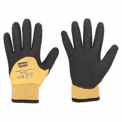 Size 11XXL Gloves-Cold Grip Plus 5 Hi-Viz orange shell, black foam PVC 3/4 coating. ANSI Level 4 cut protection - Eagle Tool & Supply