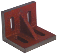 6 x 5 x 4-1/2" - Machined Webbed (Closed) End Slotted Angle Plate - Eagle Tool & Supply