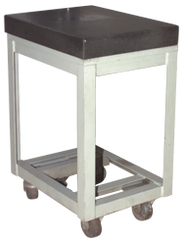 24 x 36" - Surface Plate Stand 0-Ledge with Casters - Eagle Tool & Supply