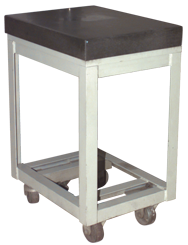 24 x 48" - Surface Plate Stand 0-Ledge with Casters - Eagle Tool & Supply