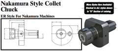 Nakamura Style Collet Chuck (ER Style For Nakamura Machines) - Part #: NK53.3040 - Eagle Tool & Supply