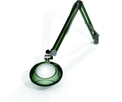 Green-Lite® 5" Racing Green Round LED Magnifier; 43" Reach; Table Edge Clamp - Eagle Tool & Supply