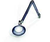 Green-Lite® 5" Spectra Blue Round LED Magnifier; 43" Reach; Table Edge Clamp - Eagle Tool & Supply