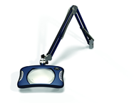 Green-Lite® 7" x 5-1/4"Spectra Blue Rectangular LED Magnifier; 43" Reach; Table Edge Clamp - Eagle Tool & Supply