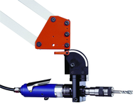 Horizontal/Vertical motor bracket for the 300 rpm pneumatic tapping motor and the Universal-Tap electric motor. - Eagle Tool & Supply